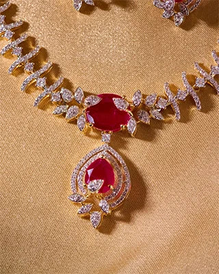 Ratnaraj Necklace in 92.5 Silver