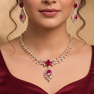 Ratnaraj Necklace in 92.5 Silver