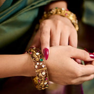 Victorian Garden Gem Bangle in 92.5 Silver