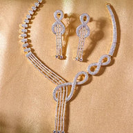Infinity Necklace in 92.5 Silver front view - Silsila by Dvaar