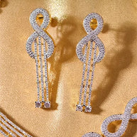 Infinity Necklace in 92.5 Silver side view - Silsila by Dvaar