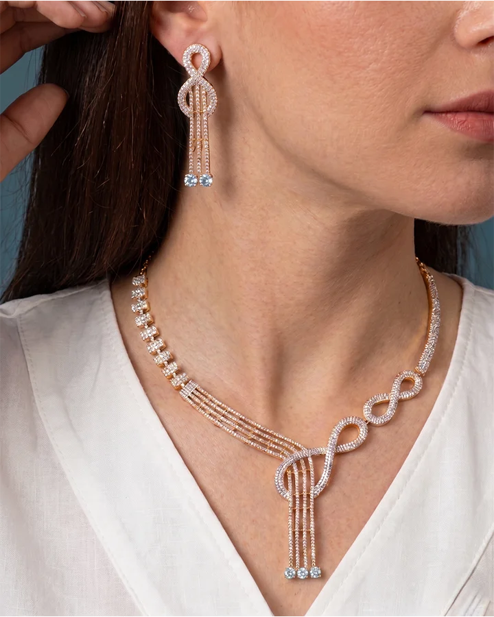 Infinity Necklace in 92.5 Silver - Silsila by Dvaar