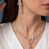 Infinity Necklace in 92.5 Silver - Silsila by Dvaar