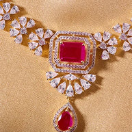 Vermilion Necklace in 92.5 Silver