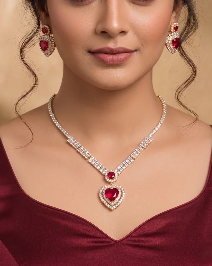 Hridaya Necklace in 92.5 Silver - Silsila by Dvaar