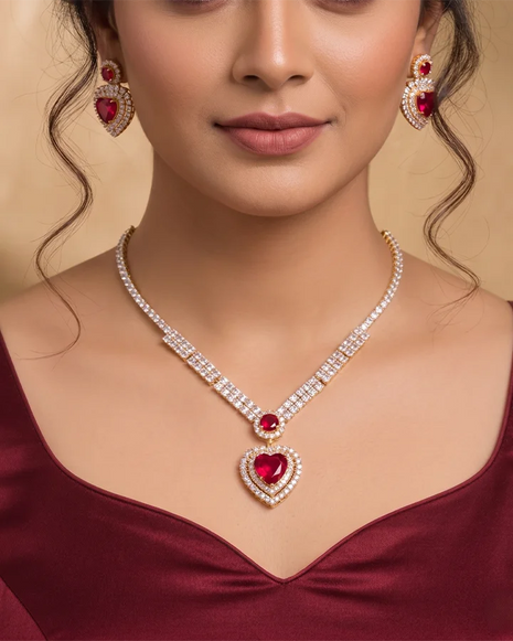Hridaya Necklace in 92.5 Silver - Silsila by Dvaar