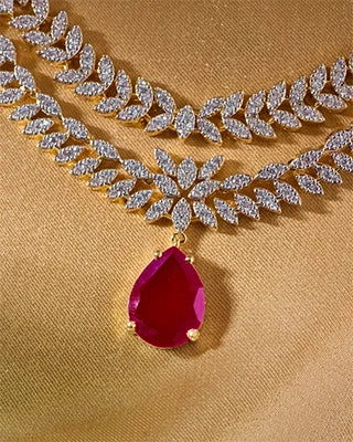 Ratnarekha Necklace in 92.5 Silver detail - Silsila by Dvaar