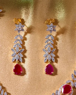 Ratnarekha Necklace in 92.5 Silver side view - Silsila by Dvaar