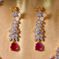 Ratnarekha Necklace in 92.5 Silver side view - Silsila by Dvaar