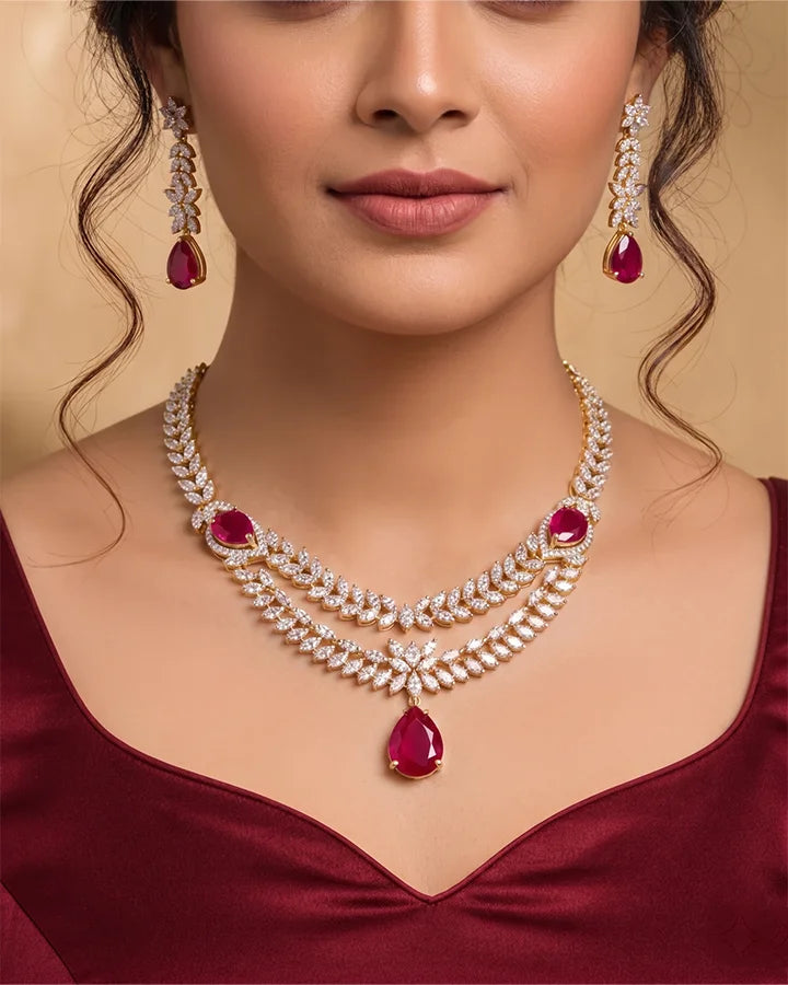 Ratnarekha Necklace in 92.5 Silver - Silsila by Dvaar