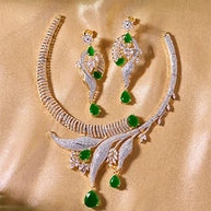 Vanasree Necklace in 92.5 Silver front view - Silsila by Dvaar
