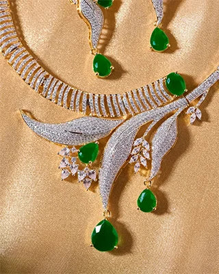 Vanasree Necklace in 92.5 Silver detail - Silsila by Dvaar
