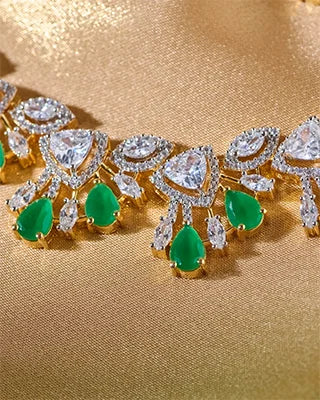 Nilaparni Necklace in 92.5 Silver detail - Silsila by Dvaar