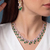 Nilaparni Necklace in 92.5 Silver - Silsila by Dvaar