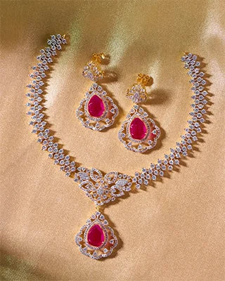 Aruna Mani Necklace in 92.5 Silver front view - Silsila by Dvaar