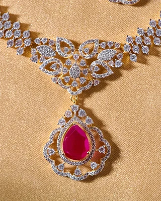 Aruna Mani Necklace in 92.5 Silver detail - Silsila by Dvaar
