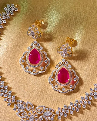 Aruna Mani Necklace in 92.5 Silver side view - Silsila by Dvaar