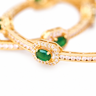 Emerald Bangles in 92.5 Silver