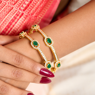 Emerald Bangles in 92.5 Silver
