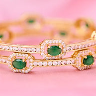 Emerald Bangles detail - Silsila by Dvaar
