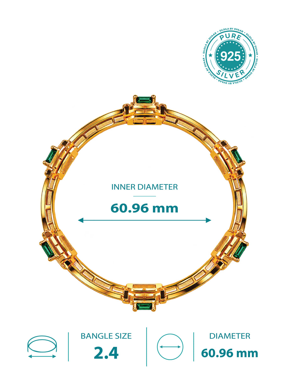 Emerald Bangles in 92.5 Silver
