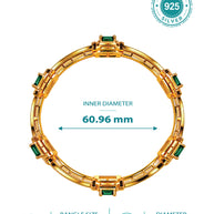 Emerald Bangles in 92.5 Silver