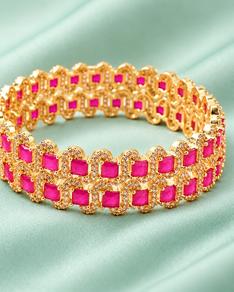 Ruby Bangles in 92.5 Silver