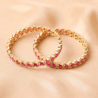 Ruby Bangles worn view - Silsila by Dvaar