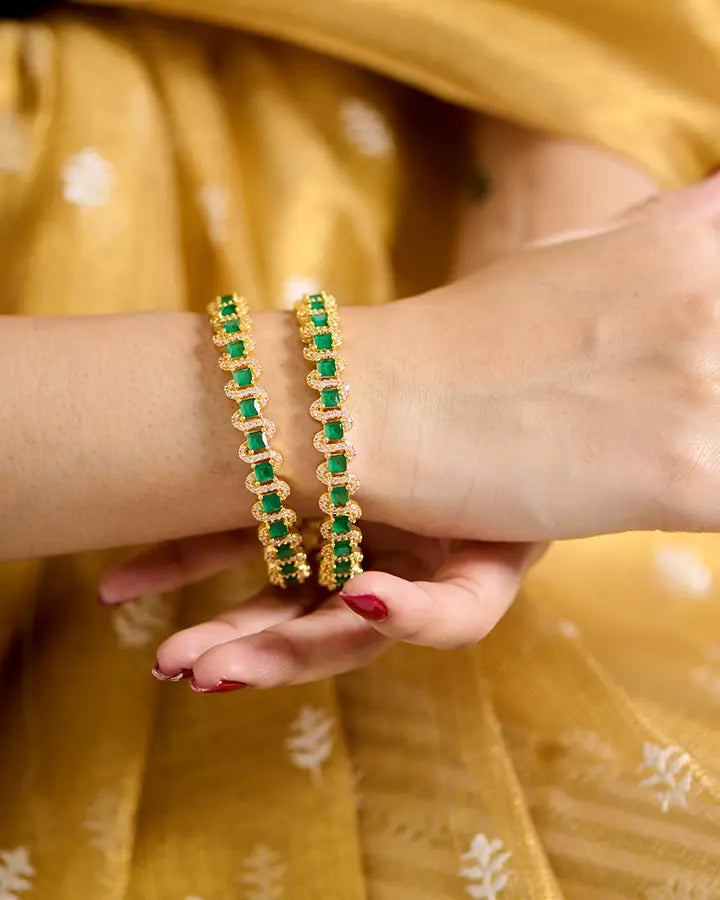Shubhra Bangles in 92.5 Silver - Silsila by Dvaar