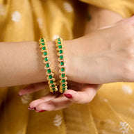 Shubhra Bangles in 92.5 Silver - Silsila by Dvaar