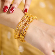 Rohini Bangles in 92.5 Silver - Silsila by Dvaar