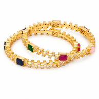 Navratna Bangles in 92.5 Silver