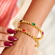 Navratna Bangles in 92.5 Silver