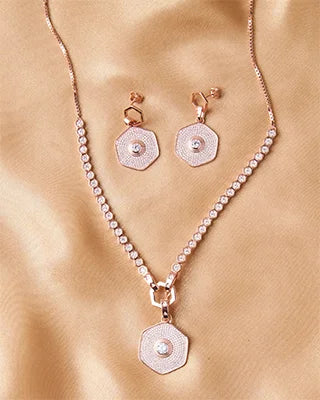 Hexa Necklace in 92.5 Silver