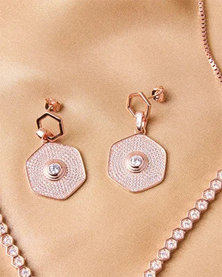 Hexa Necklace in 92.5 Silver