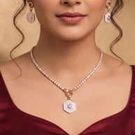 Hexa Necklace in 92.5 Silver