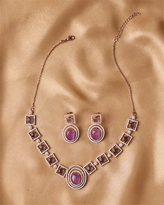 Amethyst Necklace in 92.5 Silver