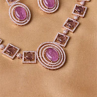 Amethyst Necklace in 92.5 Silver