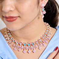 Aqua Serenity Necklace in 92.5 Silver