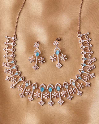Aqua Serenity Necklace in 92.5 Silver