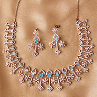 Aqua Serenity Necklace in 92.5 Silver