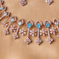Aqua Serenity Necklace in 92.5 Silver