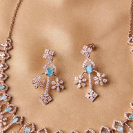 Aqua Serenity Necklace in 92.5 Silver