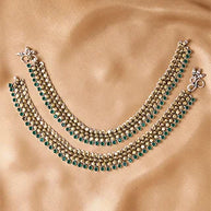 Emerald Payal in 92.5 Silver