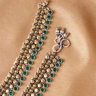 Emerald Payal in 92.5 Silver