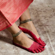 Emerald Payal in 92.5 Silver