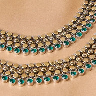 Emerald Payal in 92.5 Silver