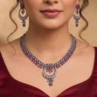Rajasthani Necklace in 92.5 Silver - Silsila by Dvaar