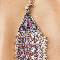 Oxidized Necklace detail - Silsila by Dvaar