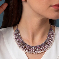 Oxidized Necklace in 92.5 Silver - Silsila by Dvaar